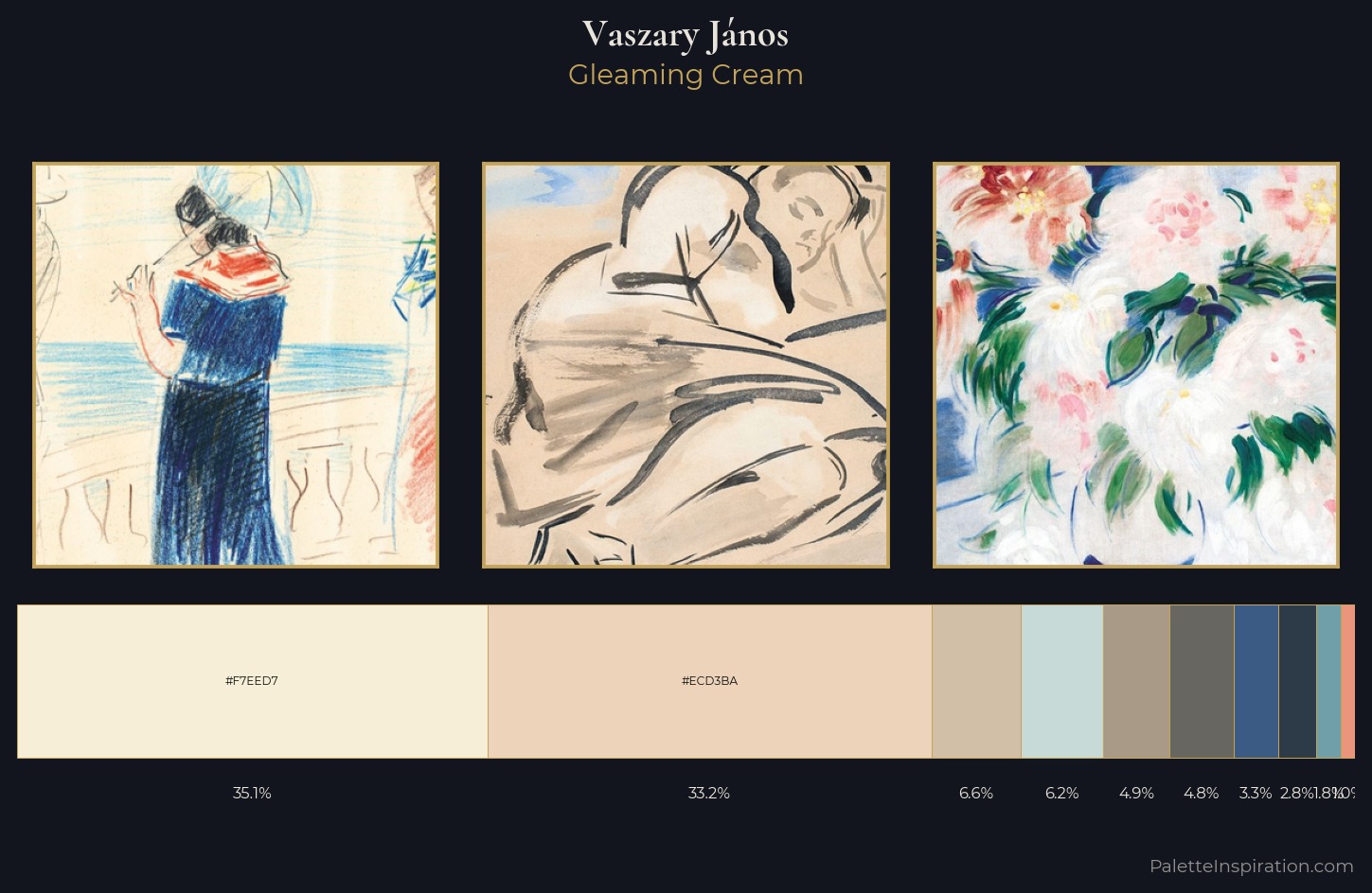 Vaszary János Palette 3 — Gleaming Cream