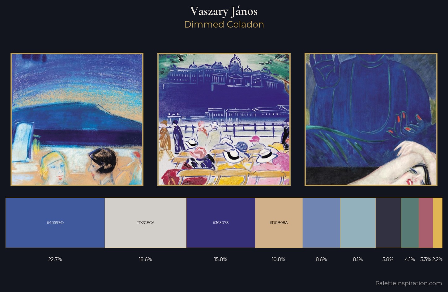 Vaszary János Palette 10 — Dimmed Celadon