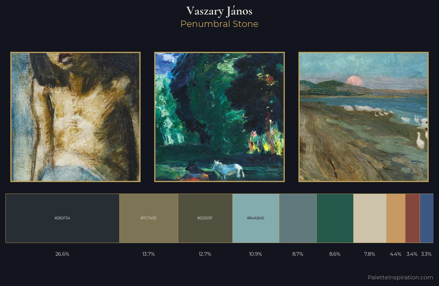 Vaszary János Palette 12 — Penumbral Stone