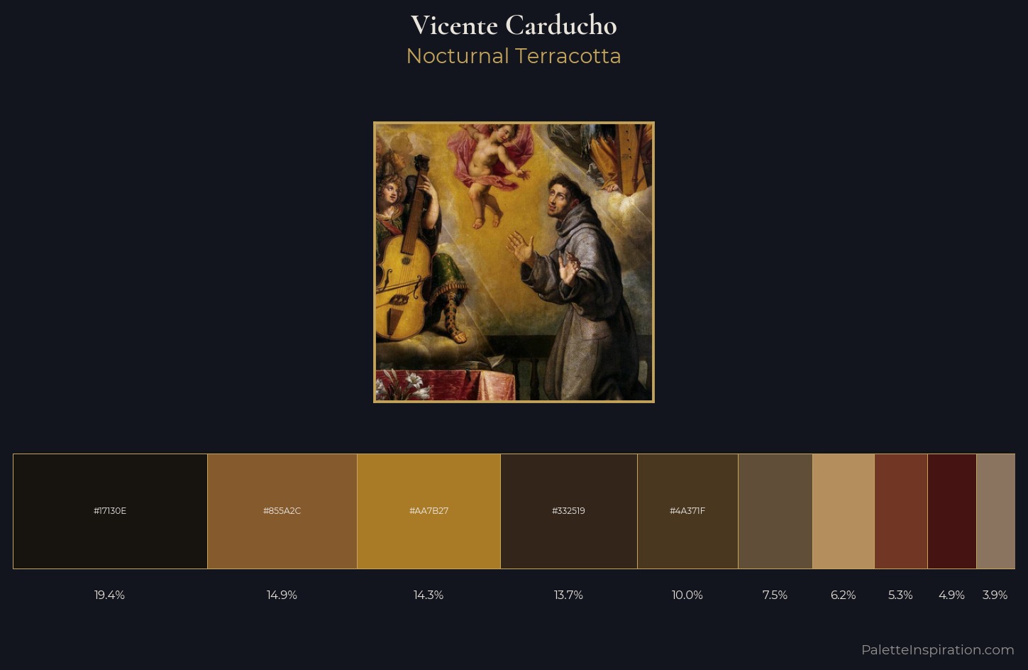 Vicente Carducho Palette 3 — Nocturnal Terracotta