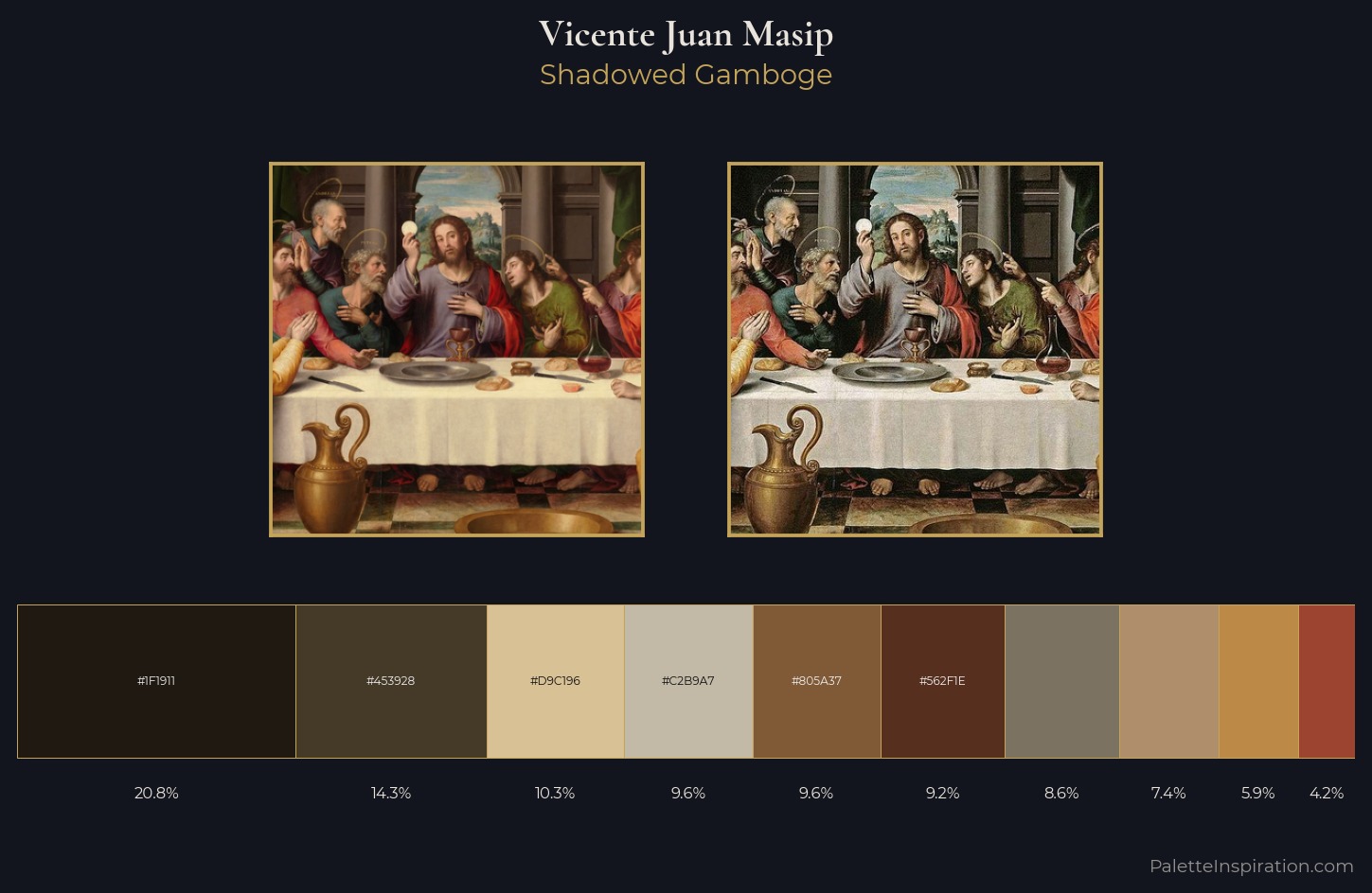 Vicente Juan Masip Palette 1 — Shadowed Gamboge