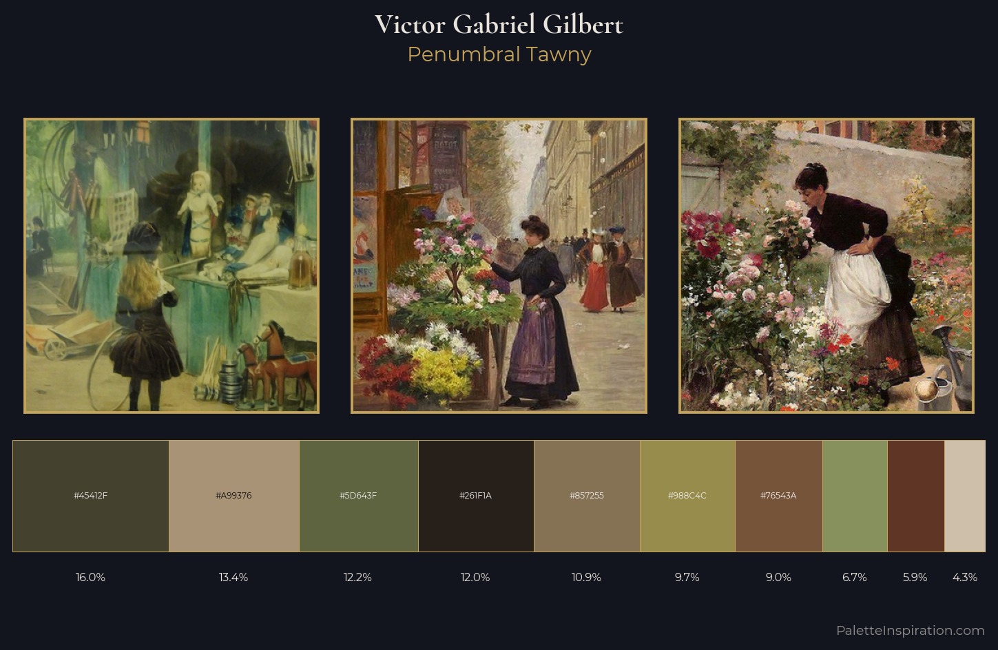 Victor Gabriel Gilbert Palette 6 — Penumbral Tawny