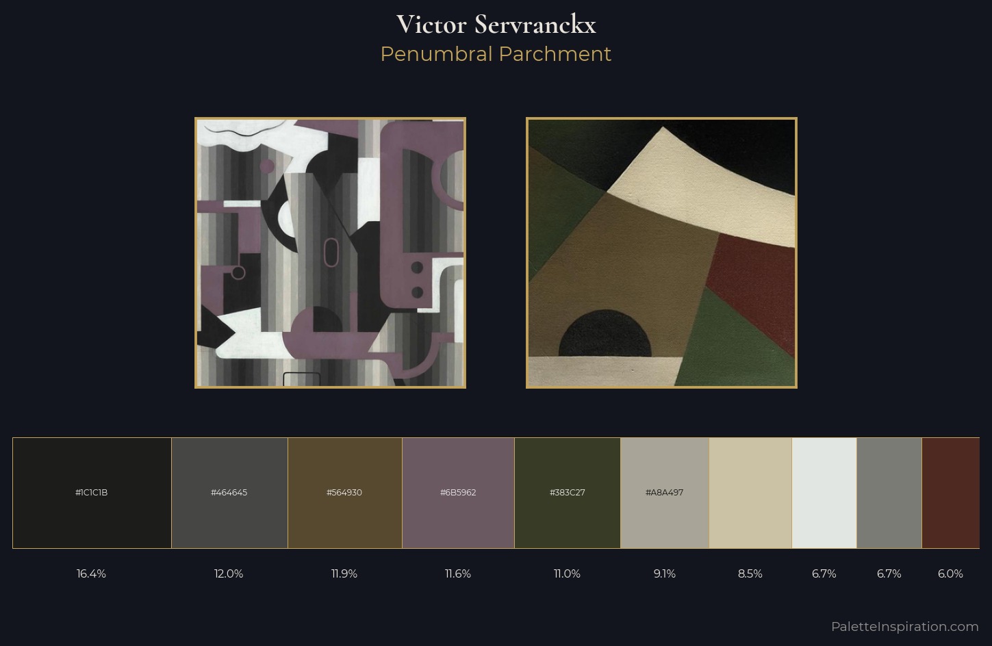 Victor Servranckx Palette 2 — Penumbral Parchment