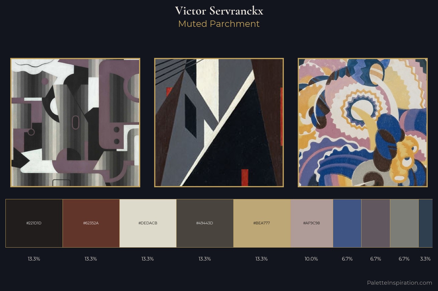Victor Servranckx Master Palette — Muted Parchment