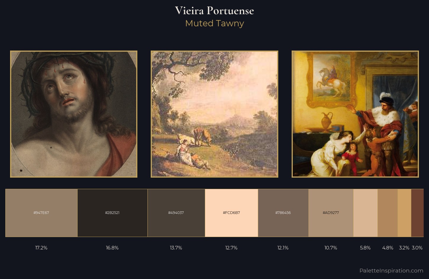 Vieira Portuense Palette 1 — Muted Tawny