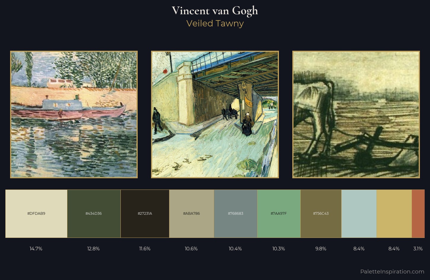 Vincent van Gogh Palette 5 — Veiled Tawny