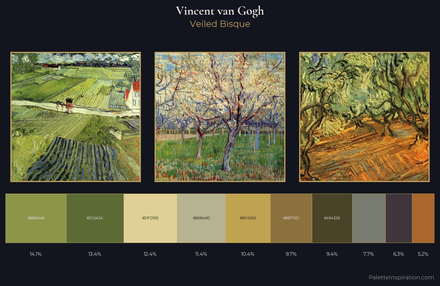 Vincent van Gogh Palette 12 — Veiled Bisque