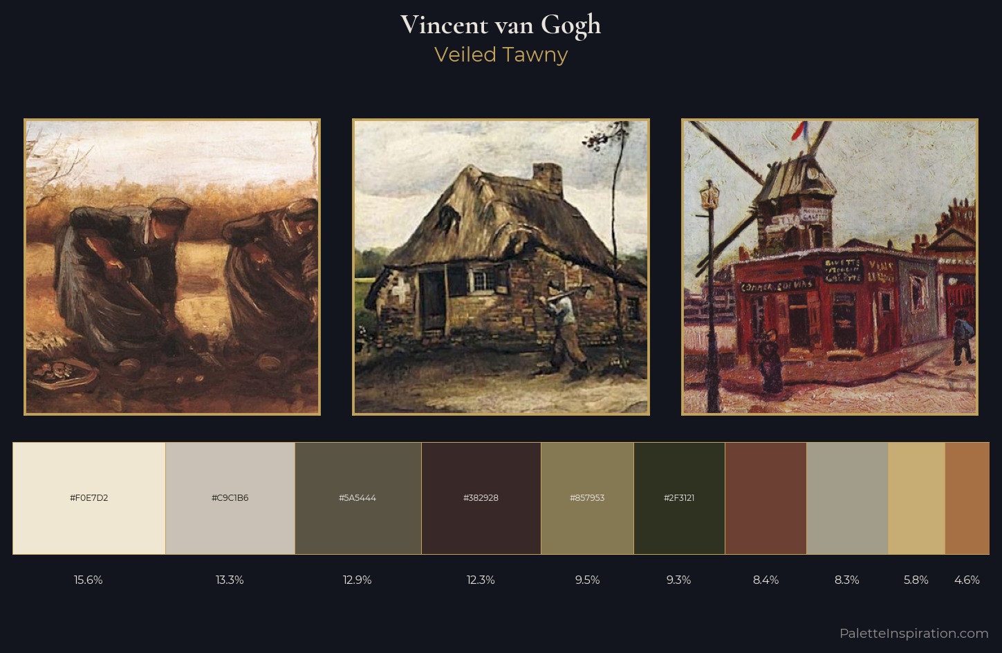 Vincent van Gogh Palette 13 — Veiled Tawny