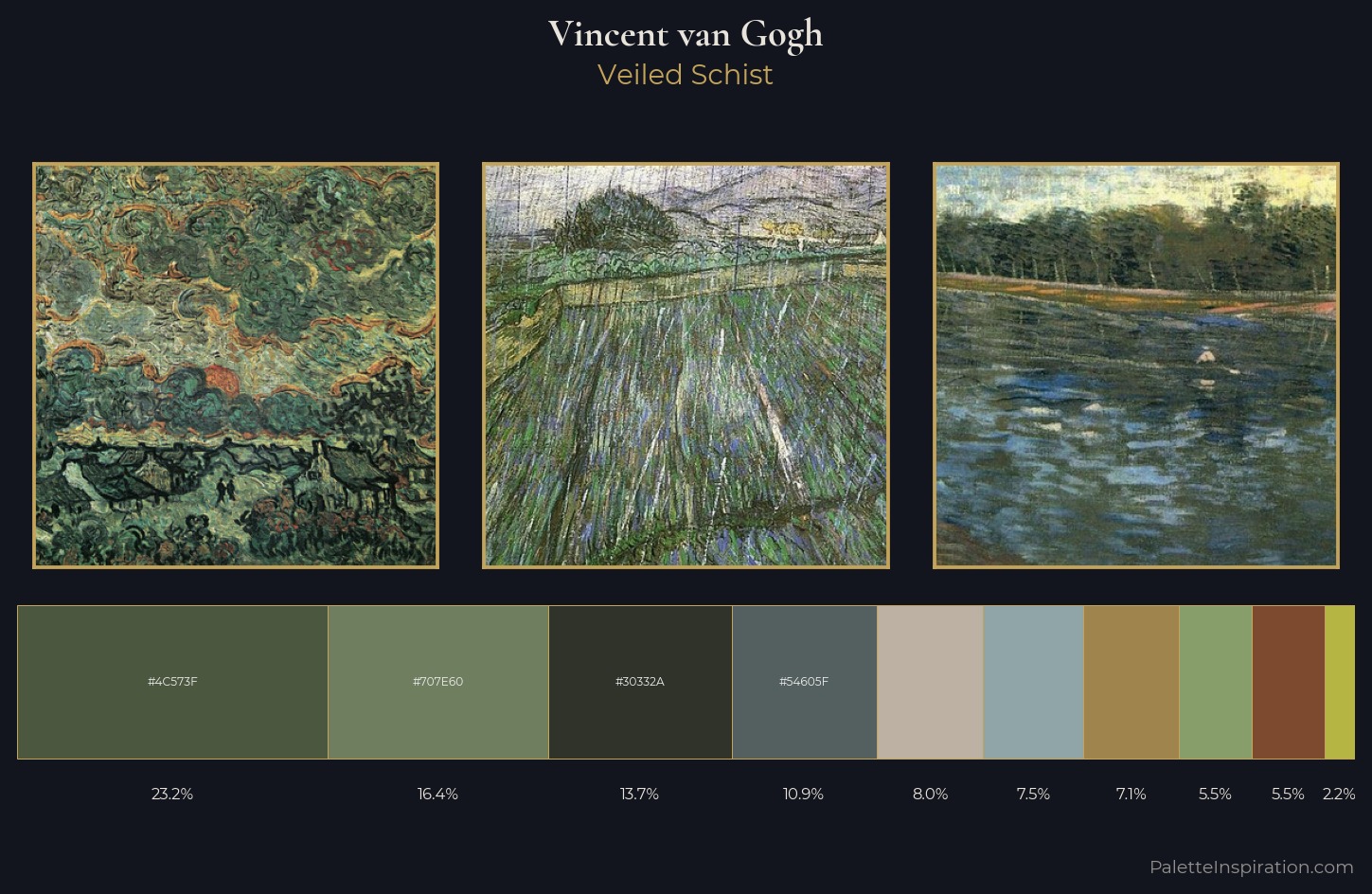 Vincent van Gogh Palette 18 — Veiled Schist