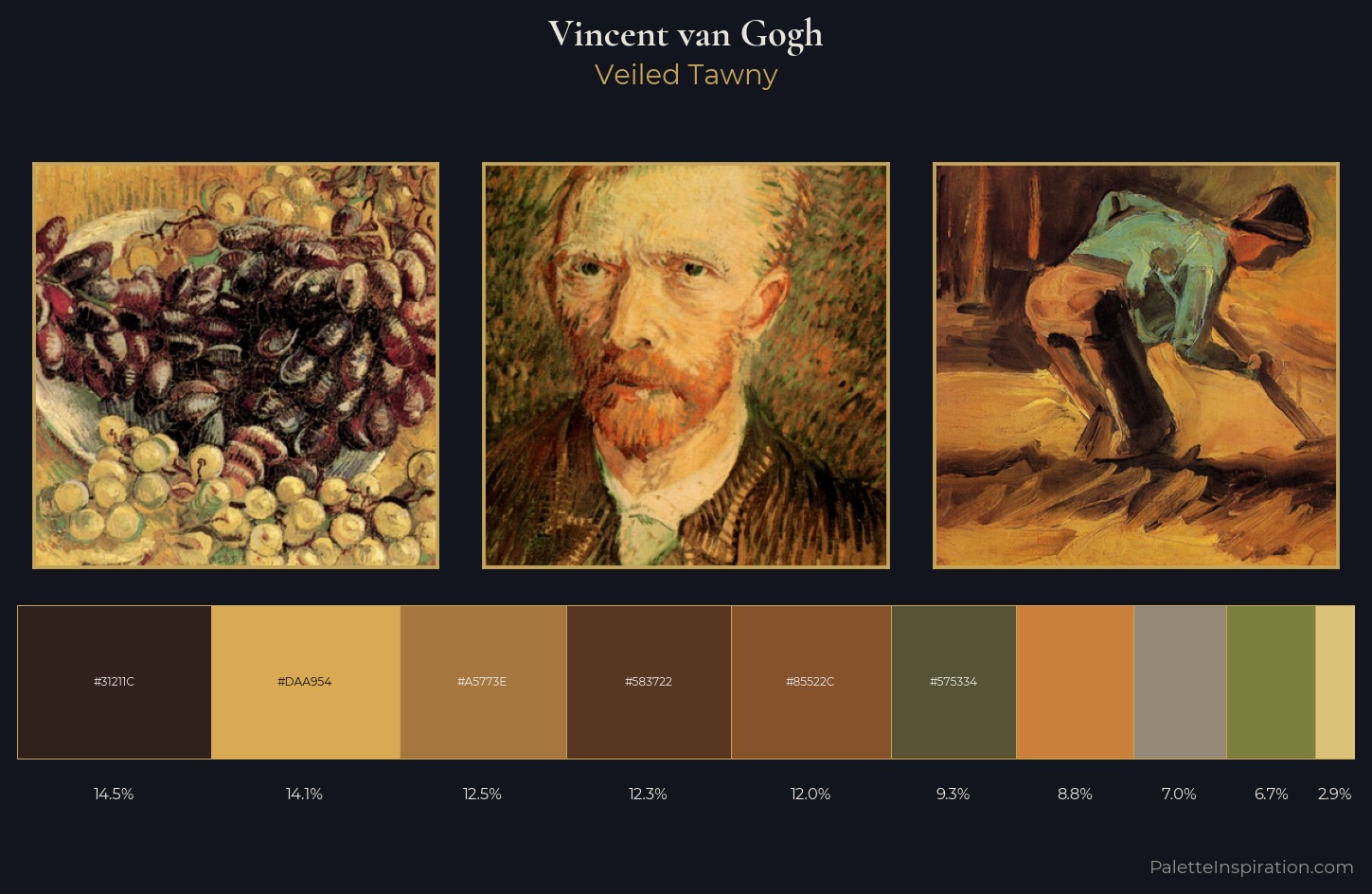 Vincent van Gogh Palette 21 — Veiled Tawny