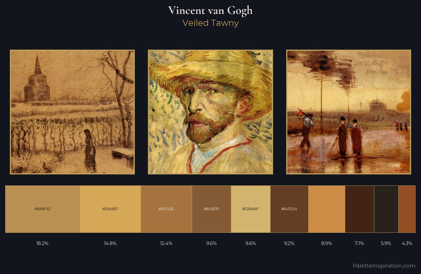 Vincent van Gogh Palette 24 — Veiled Tawny