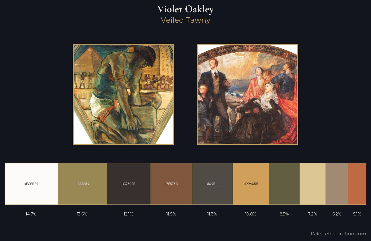 Violet Oakley Palette 2 — Veiled Tawny