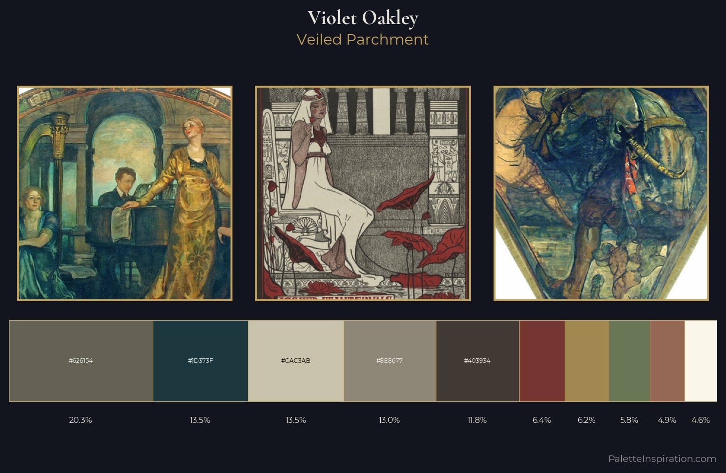 Violet Oakley Palette 4 — Veiled Parchment