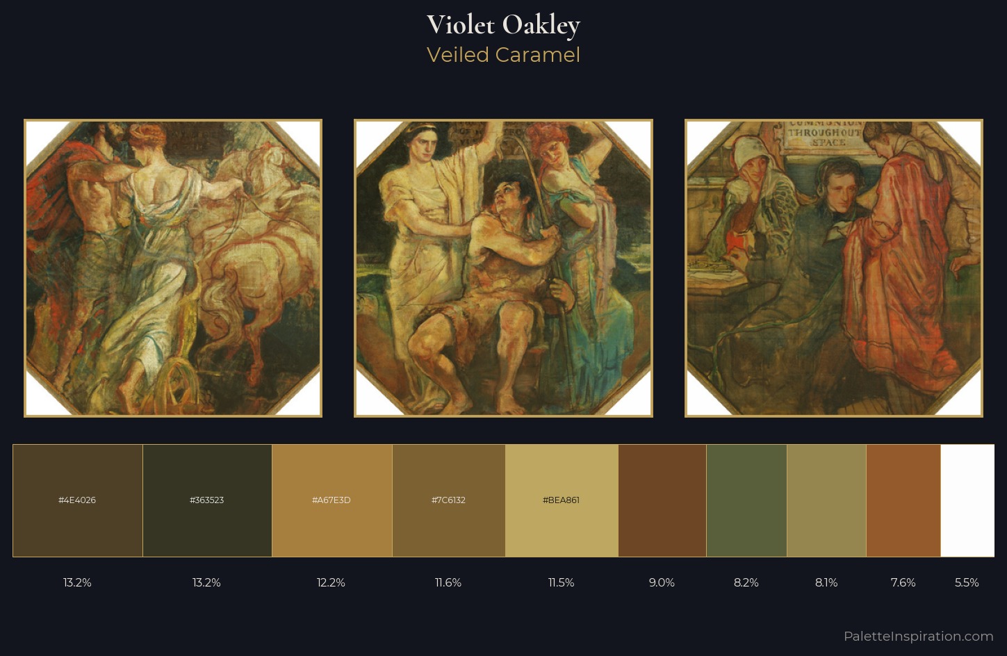 Violet Oakley Palette 5 — Veiled Caramel