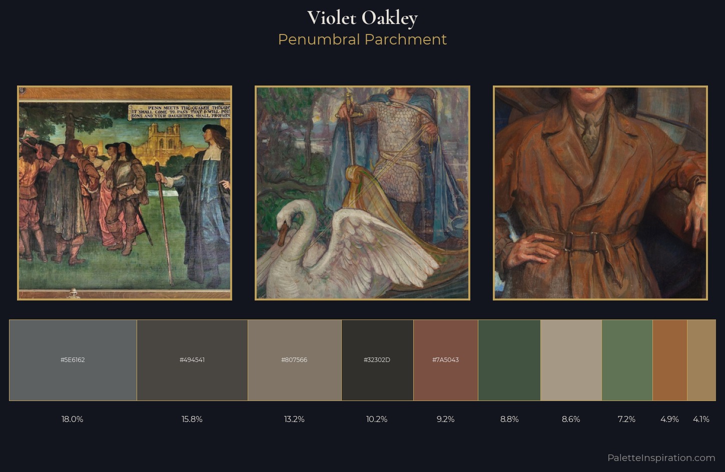 Violet Oakley Palette 6 — Penumbral Parchment