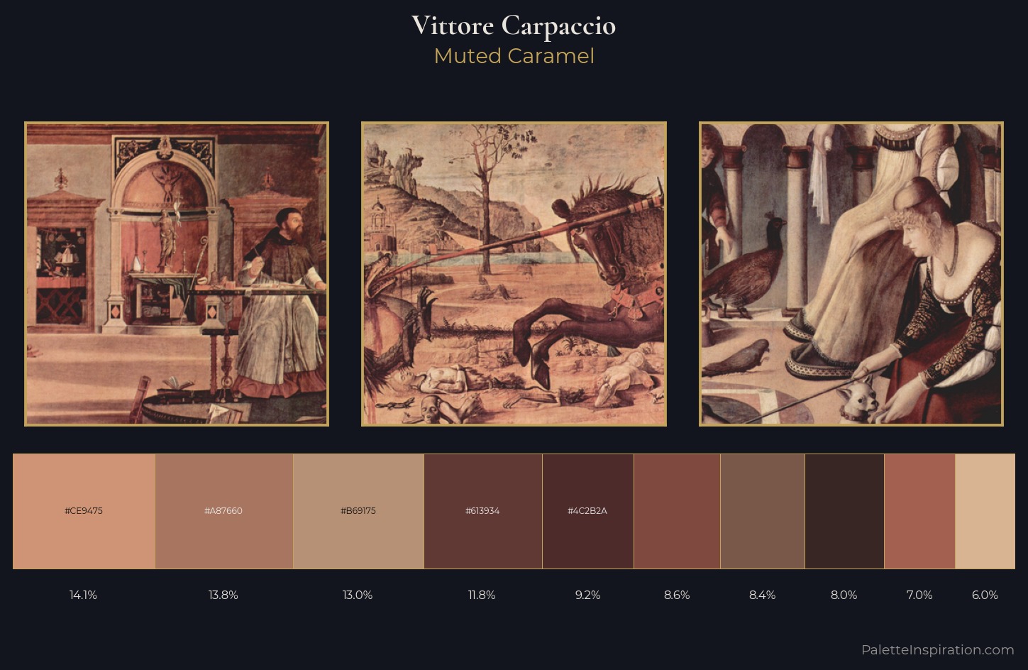Vittore Carpaccio Palette 9 — Muted Caramel