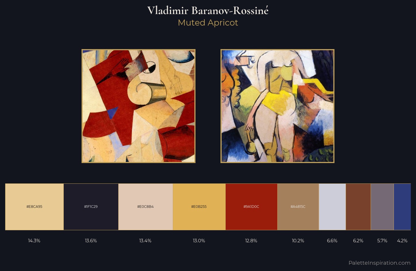 Vladimir Baranov-Rossiné Palette 2 — Muted Apricot