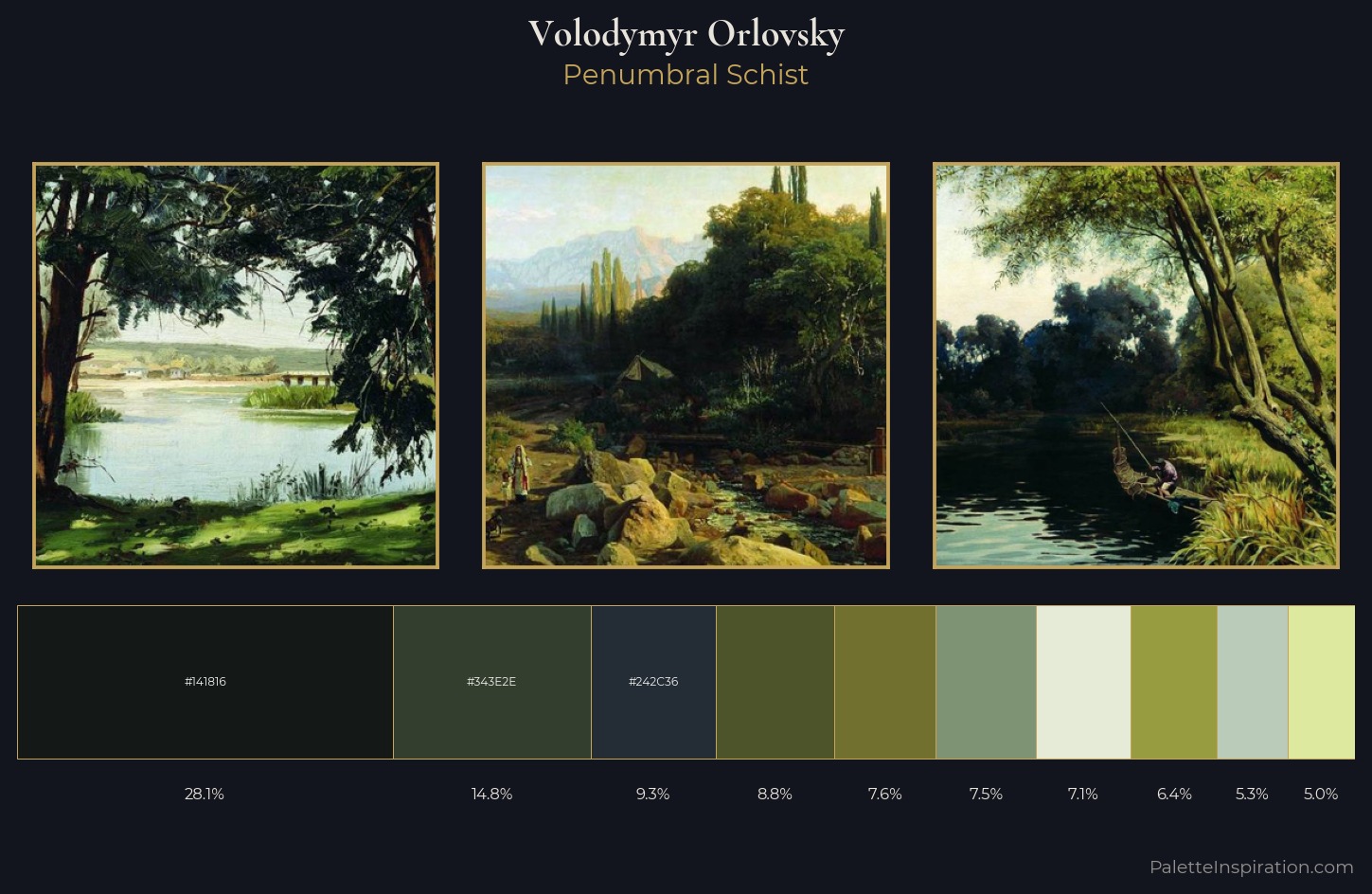 Volodymyr Orlovsky Palette 6 — Penumbral Schist