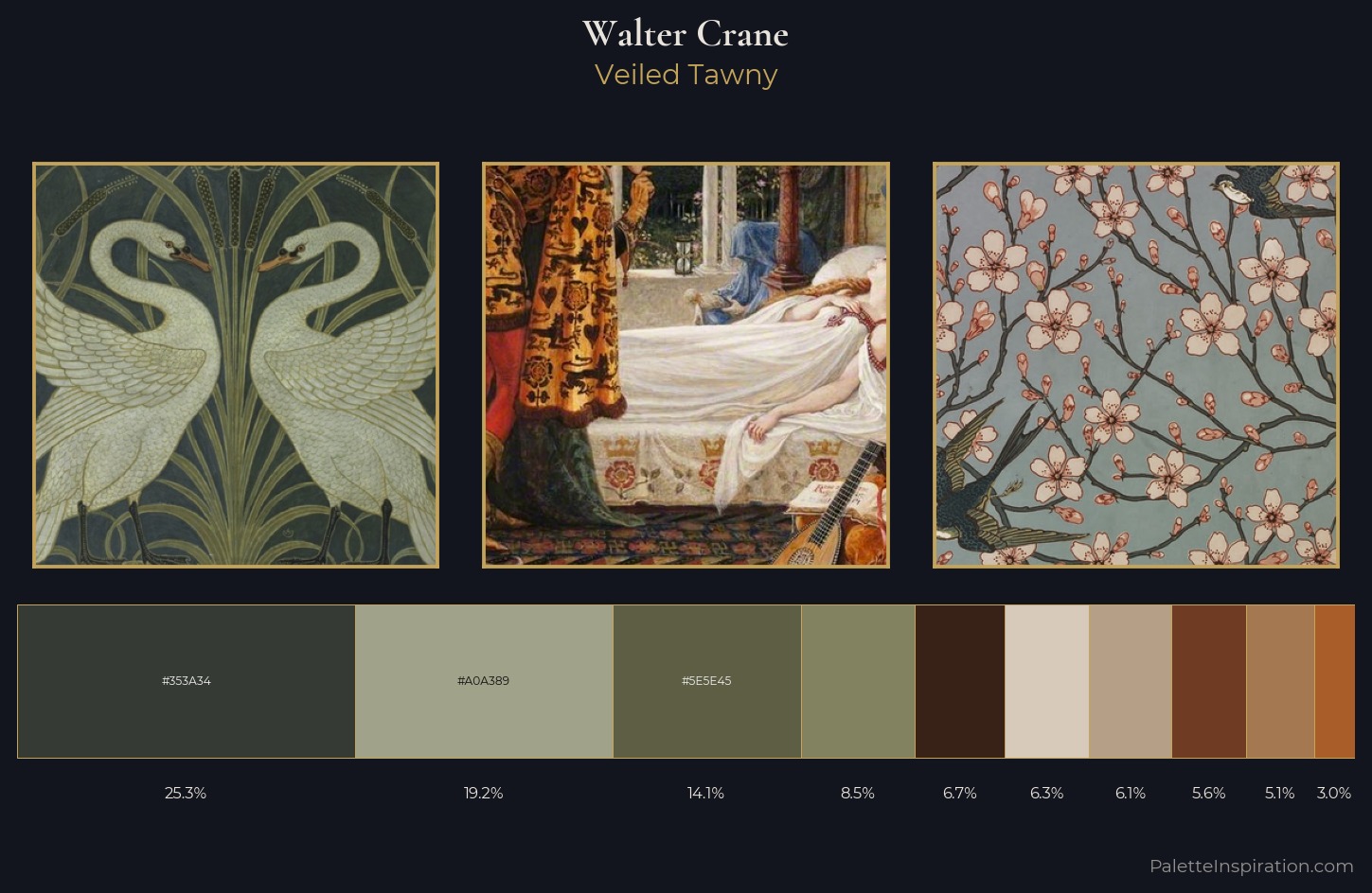 Walter Crane Palette 10 — Veiled Tawny