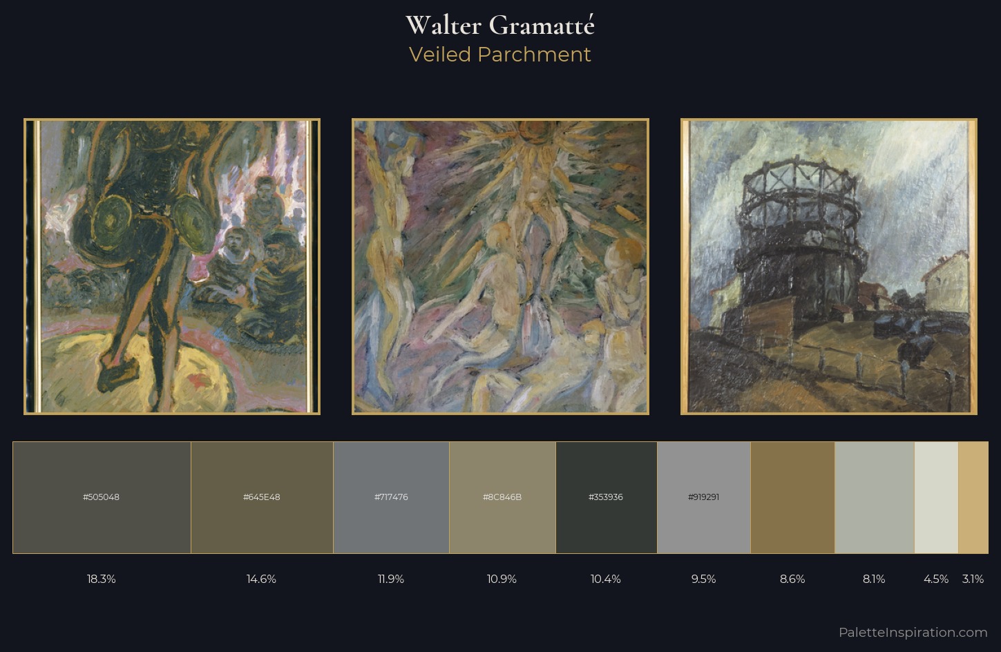 Walter Gramatté Palette 4 — Veiled Parchment