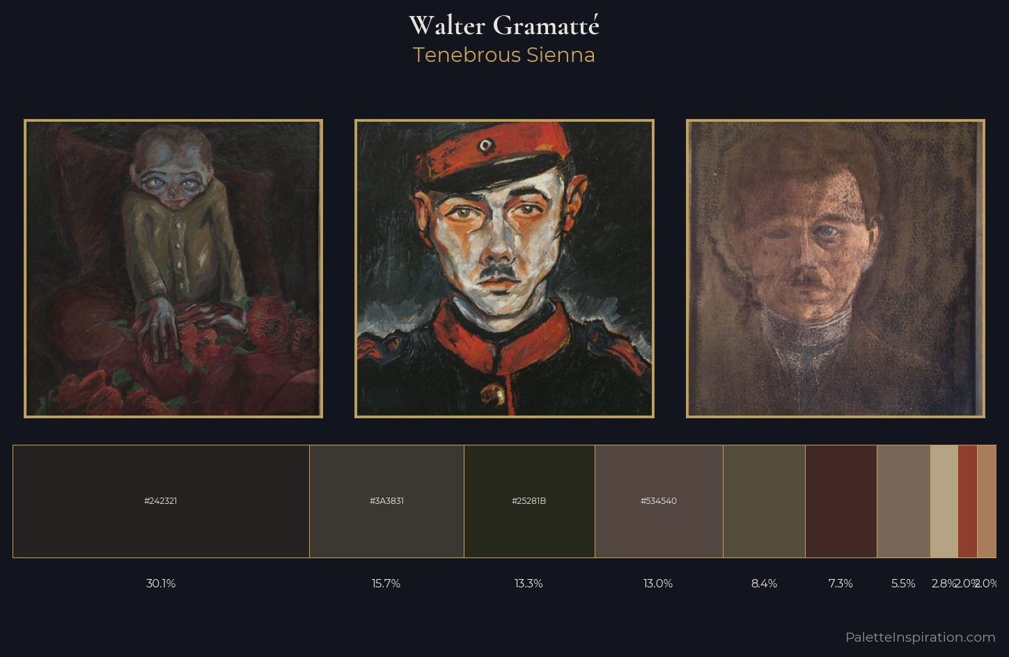 Walter Gramatté Palette 9 — Tenebrous Sienna