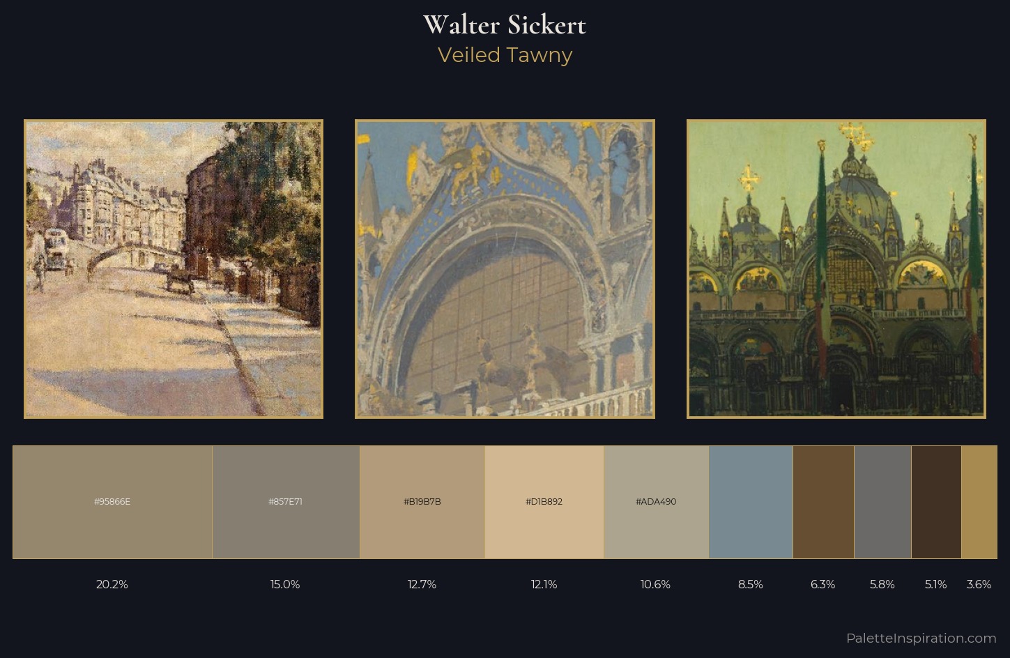 Walter Sickert Palette 1 — Veiled Tawny