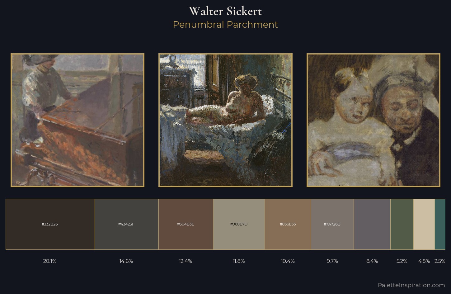 Walter Sickert Palette 5 — Penumbral Parchment