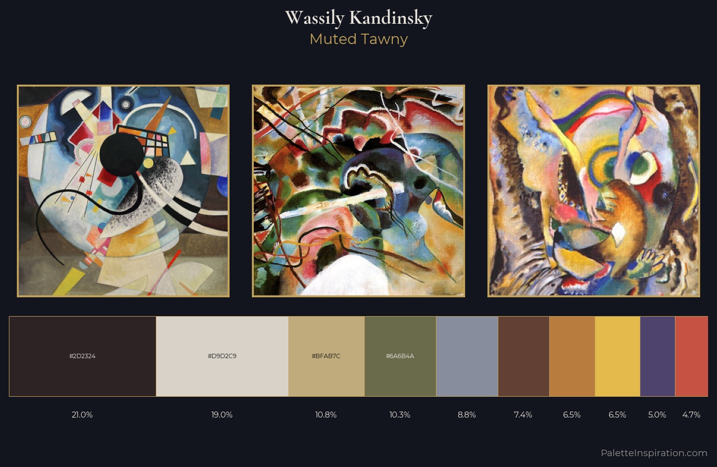 Wassily Kandinsky Palette 7 — Muted Tawny
