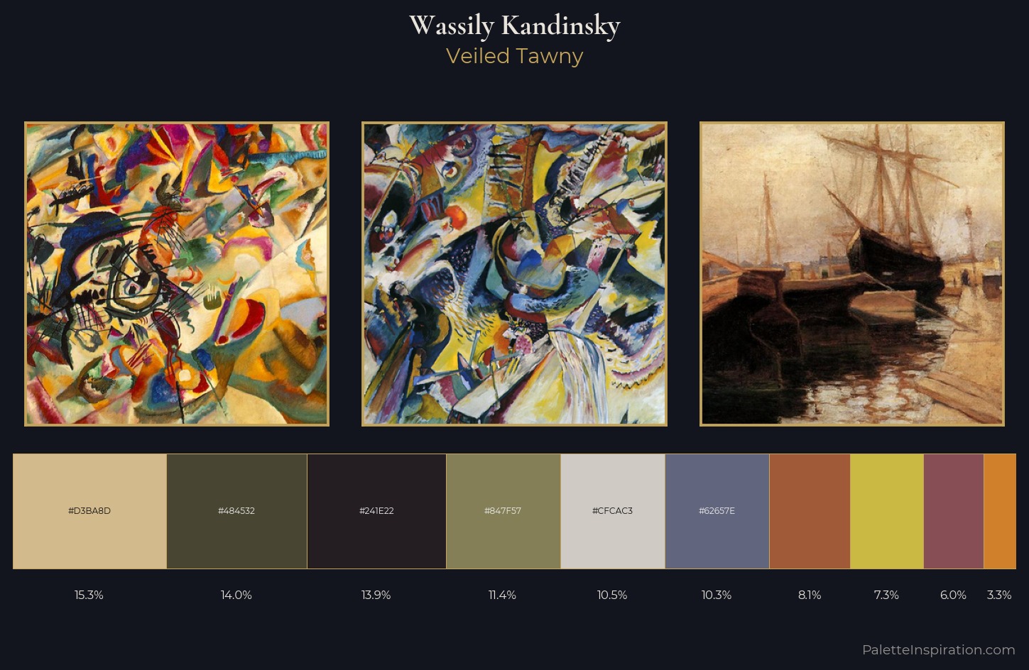 Wassily Kandinsky Palette 8 — Veiled Tawny