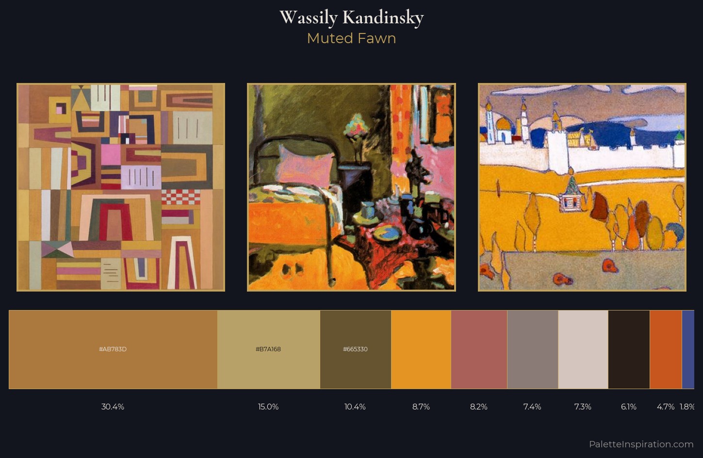 Wassily Kandinsky Palette 11 — Muted Fawn