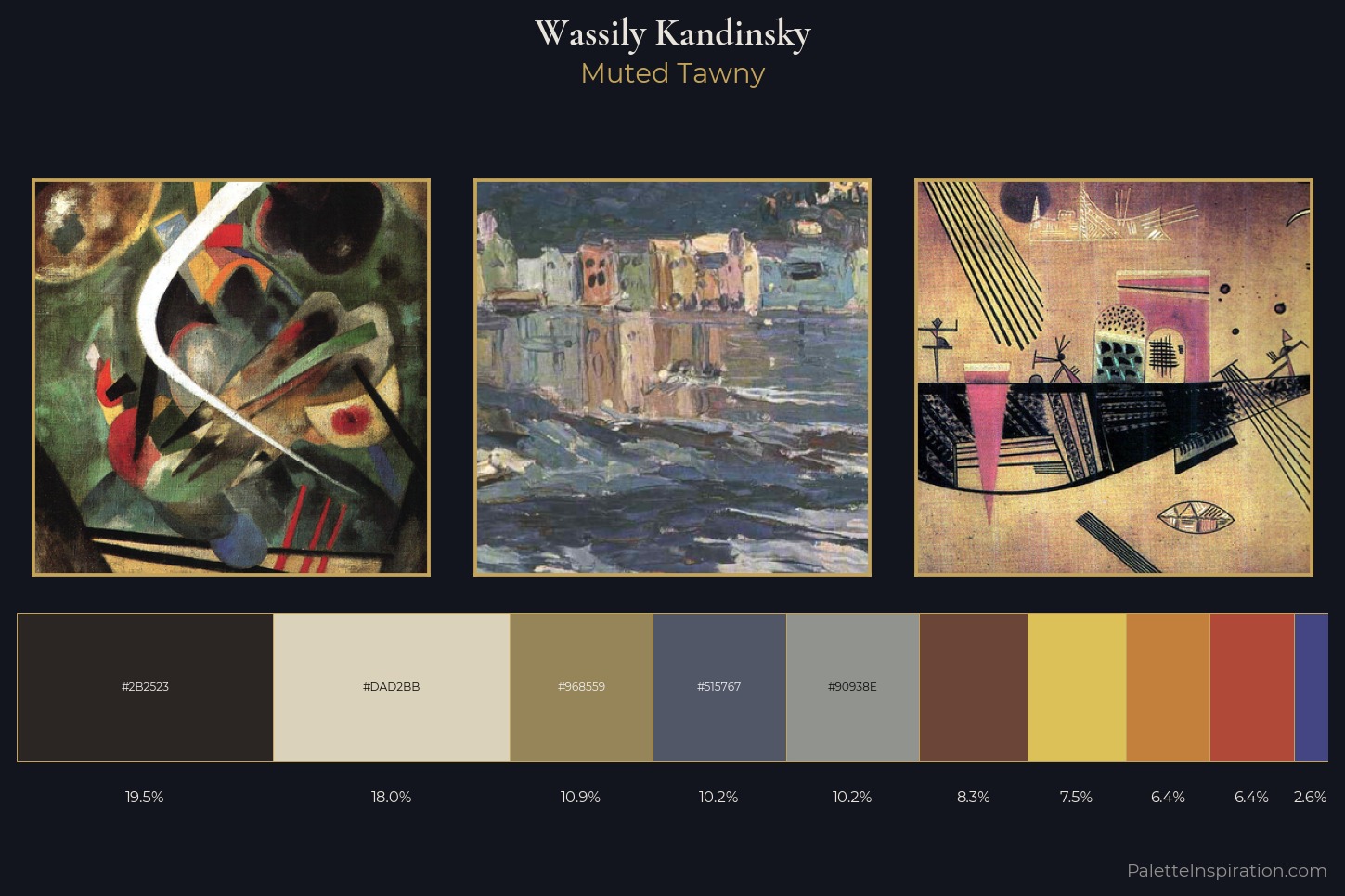 Wassily Kandinsky Master Palette — Muted Tawny