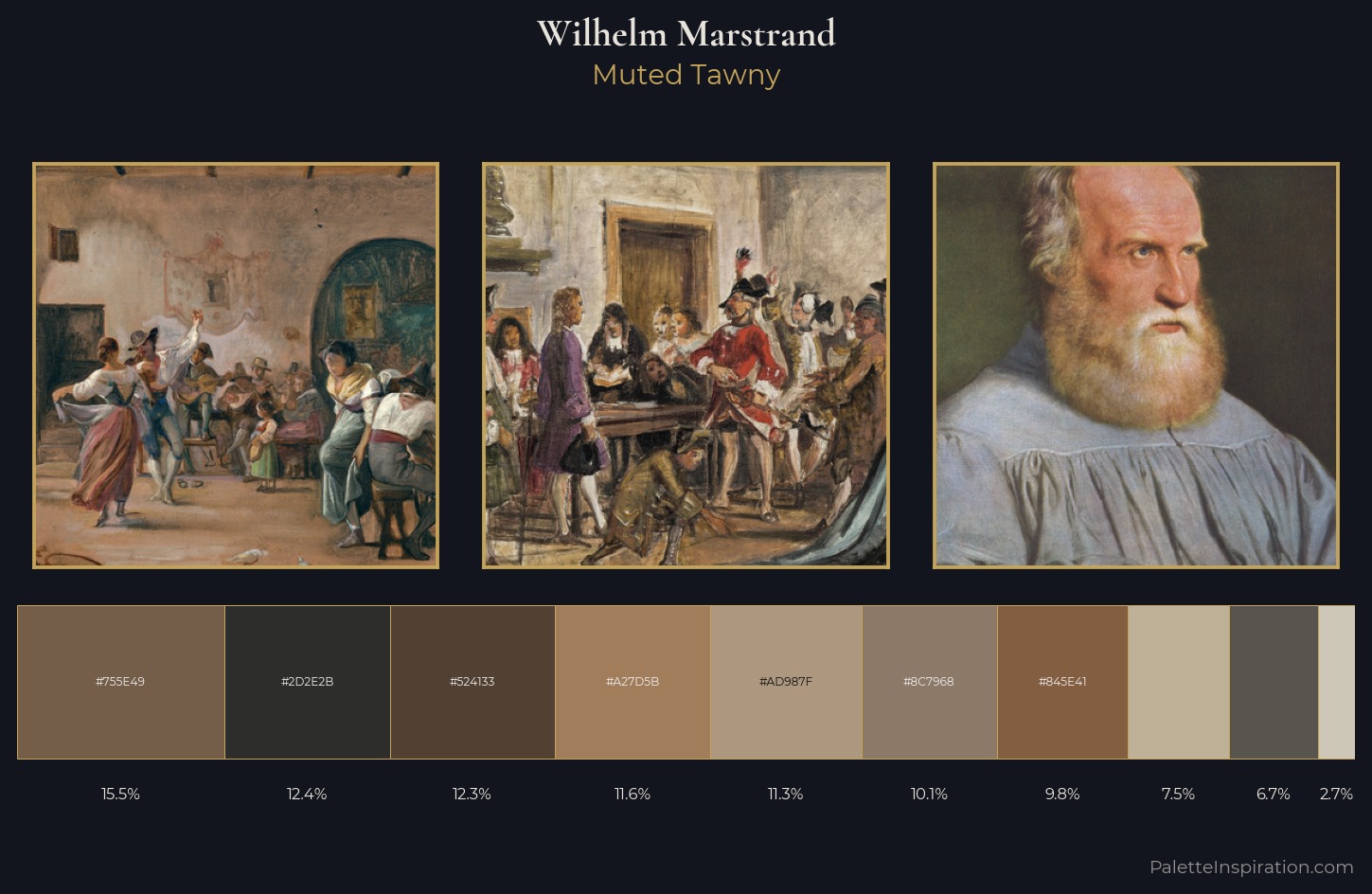 Wilhelm Marstrand Palette 2 — Muted Tawny