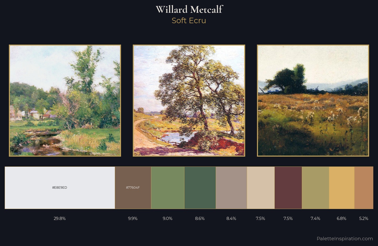 Willard Metcalf Palette 3 — Soft Ecru