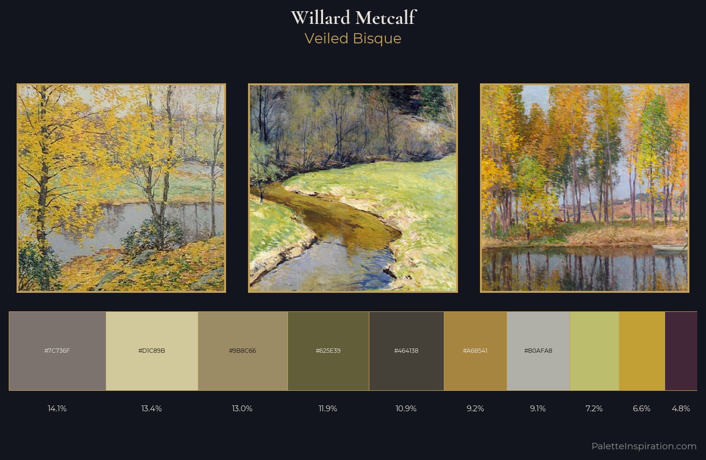 Willard Metcalf Palette 9 — Veiled Bisque