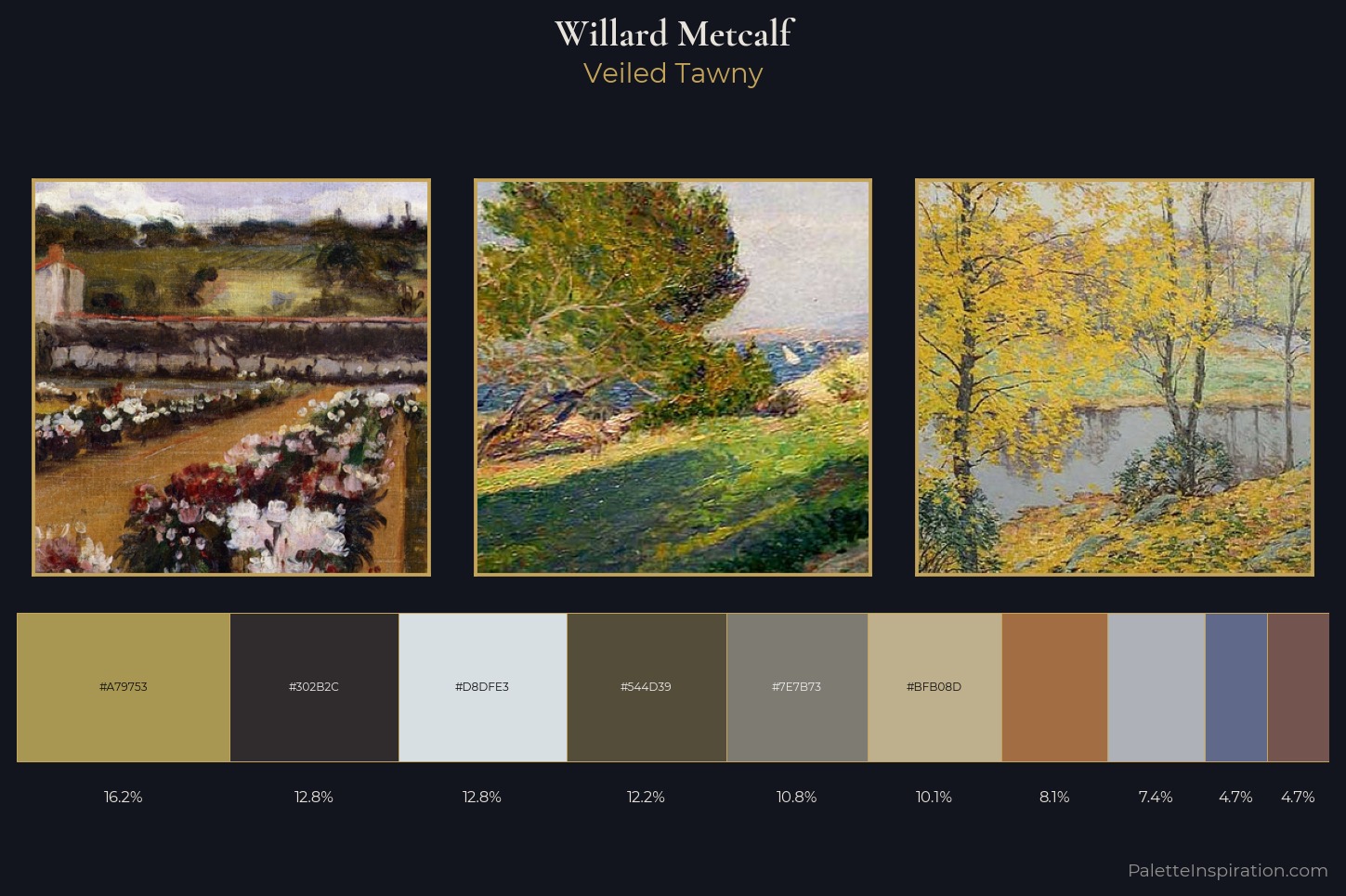 Willard Metcalf Master Palette — Veiled Tawny