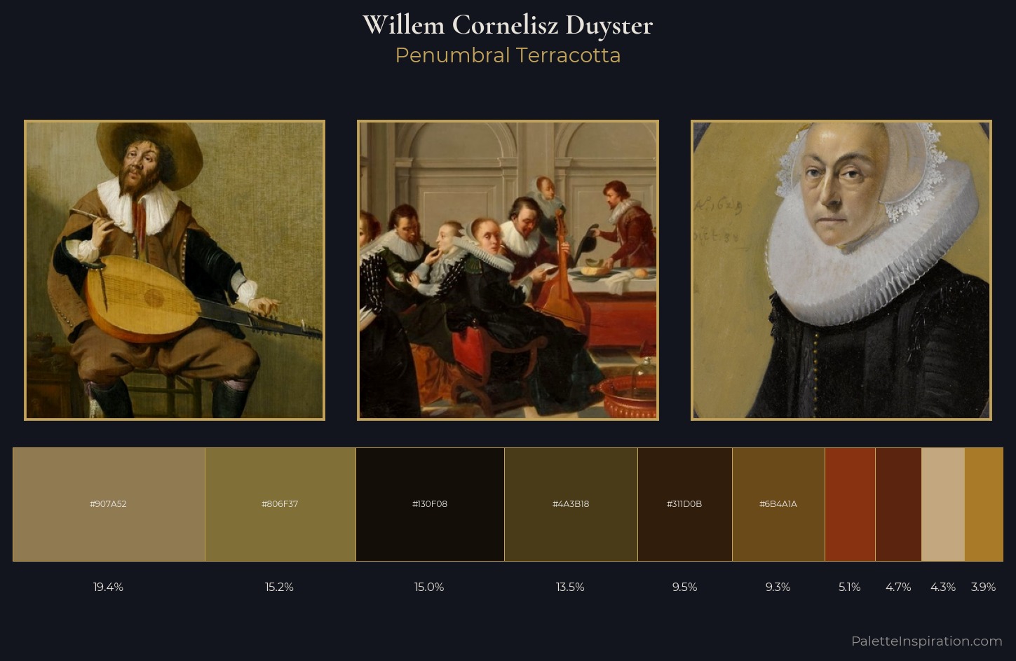 Willem Cornelisz Duyster Palette 3 — Penumbral Terracotta