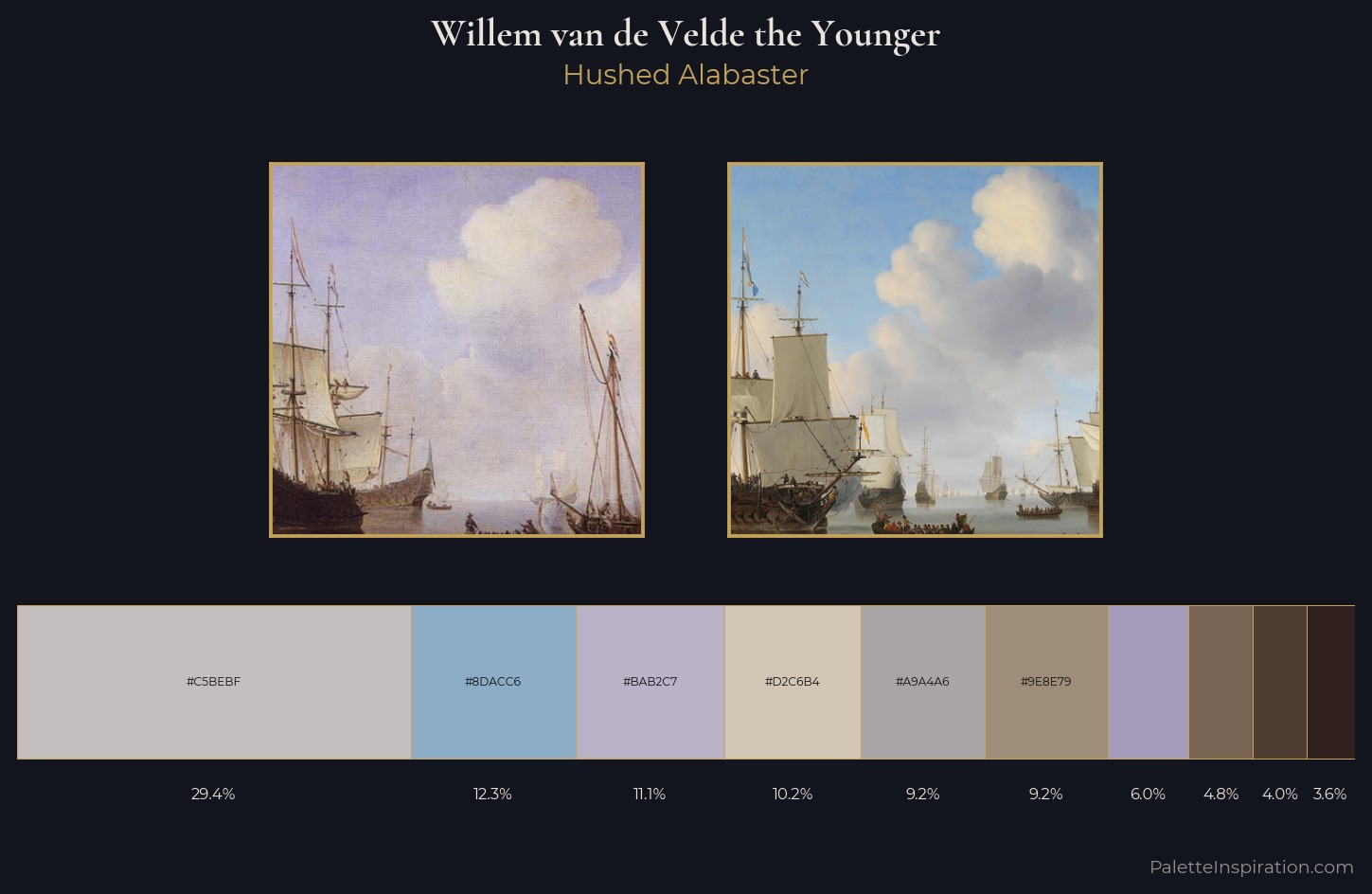 Willem van de Velde the Younger Palette 4 — Hushed Alabaster