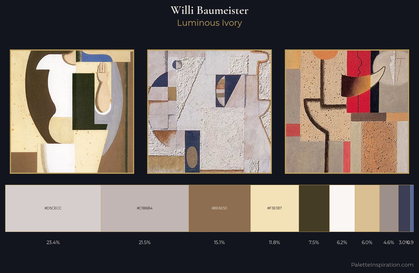 Willi Baumeister Palette 1 — Luminous Ivory