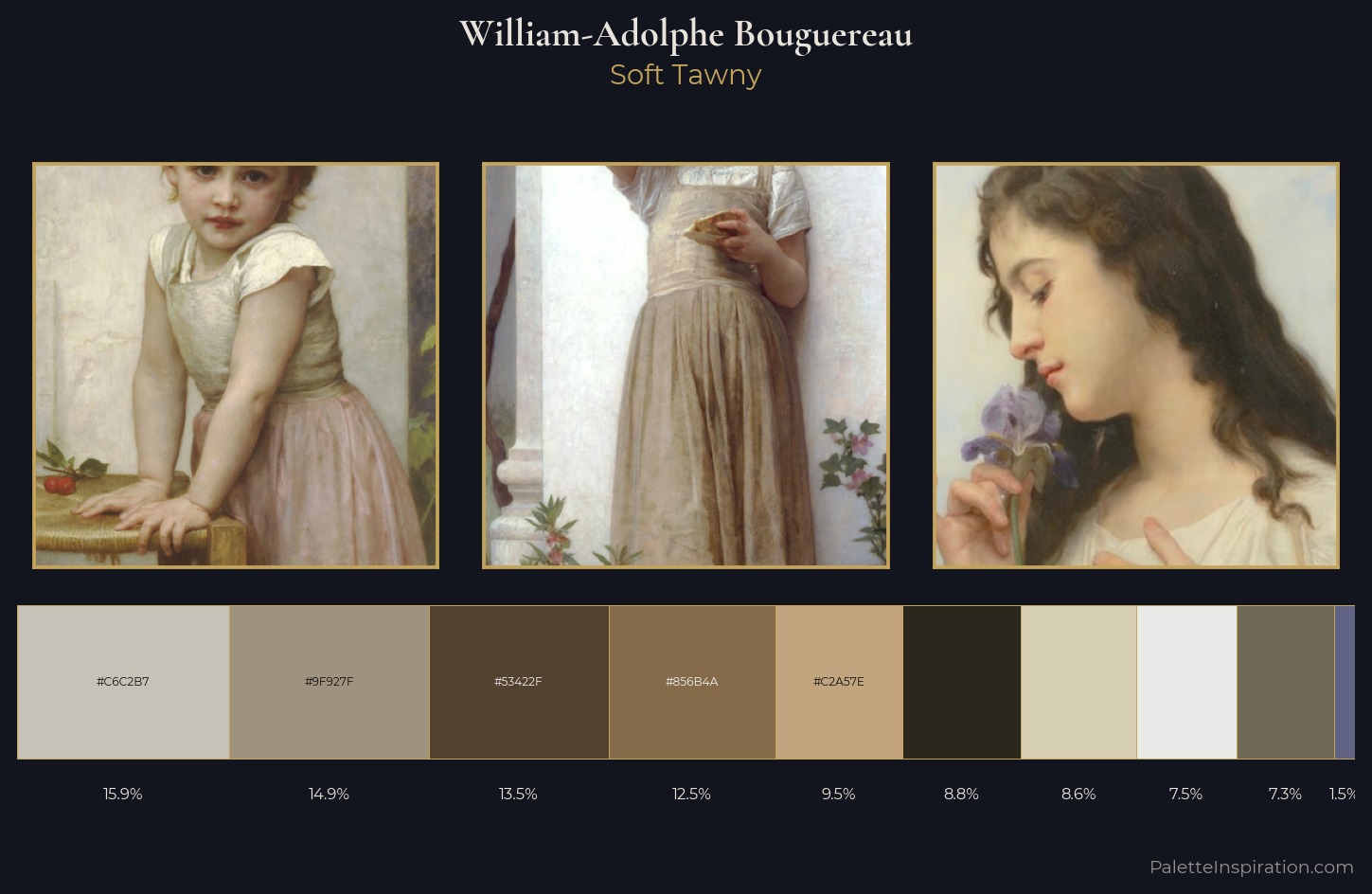 William-Adolphe Bouguereau Palette 3 — Soft Tawny