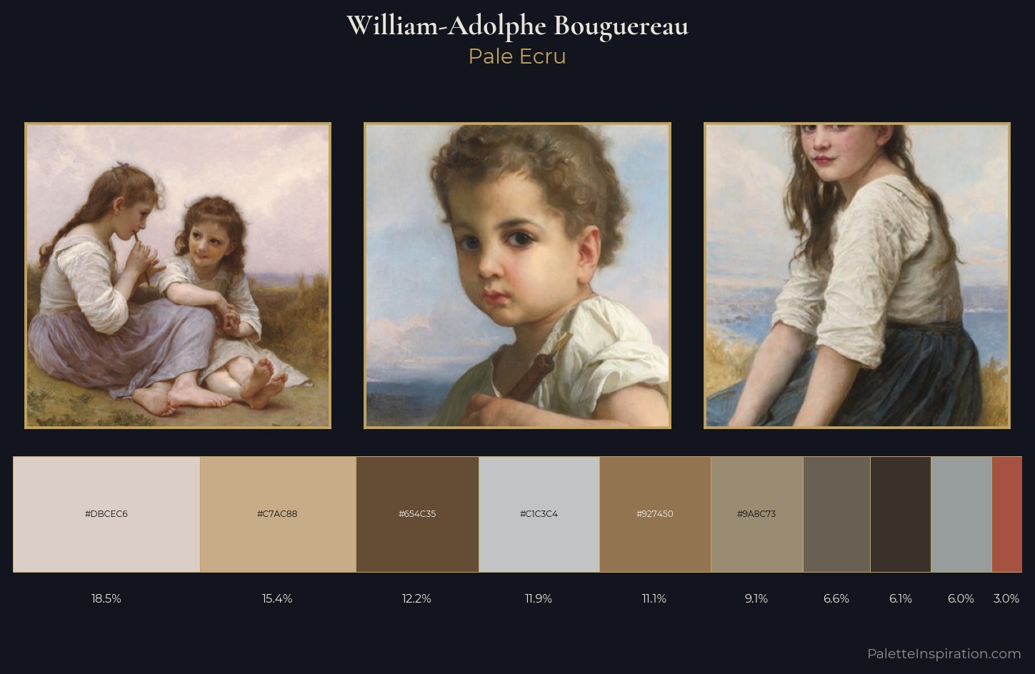 William-Adolphe Bouguereau Palette 4 — Pale Ecru