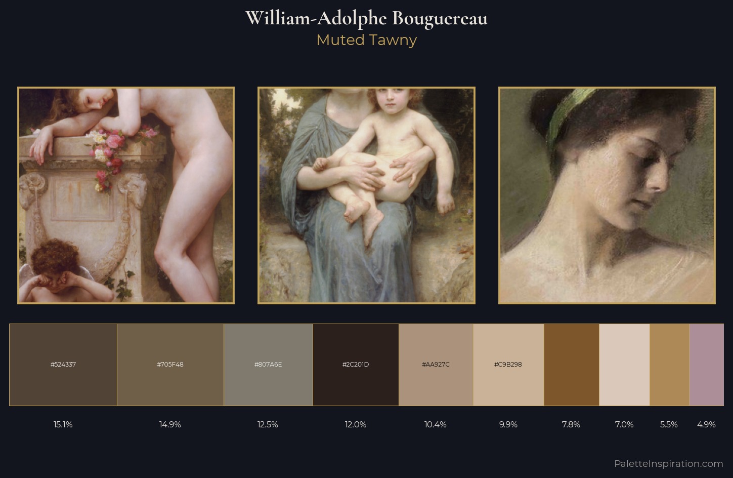 William-Adolphe Bouguereau Palette 6 — Muted Tawny