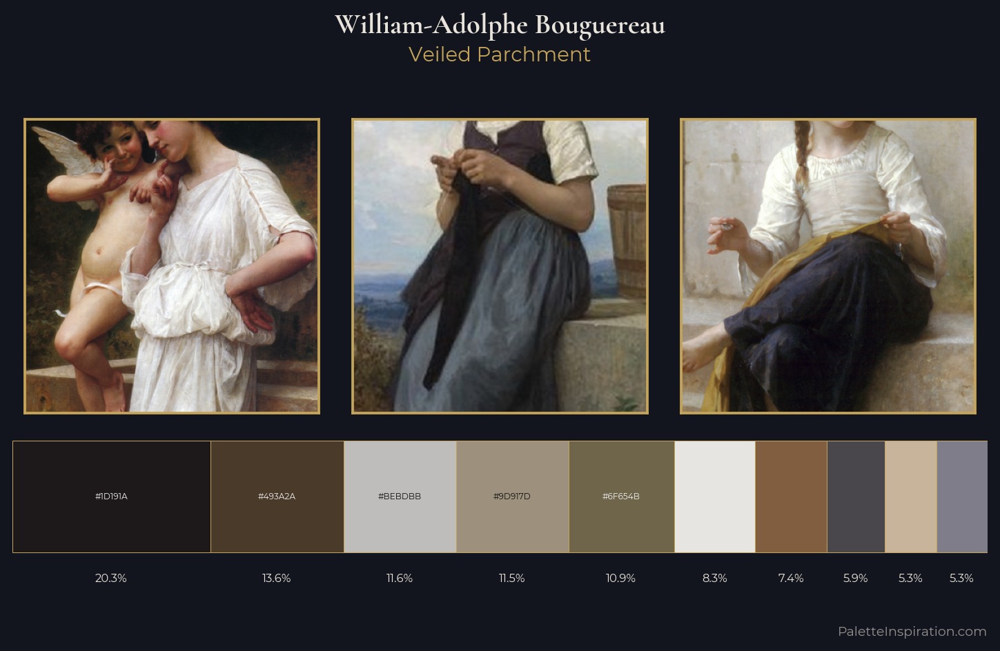 William-Adolphe Bouguereau Palette 7 — Veiled Parchment