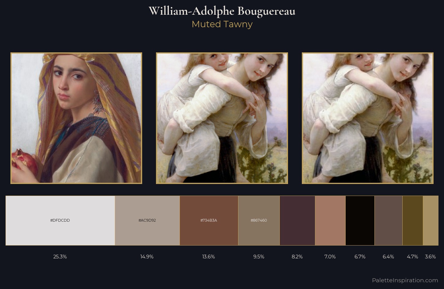 William-Adolphe Bouguereau Palette 13 — Muted Tawny