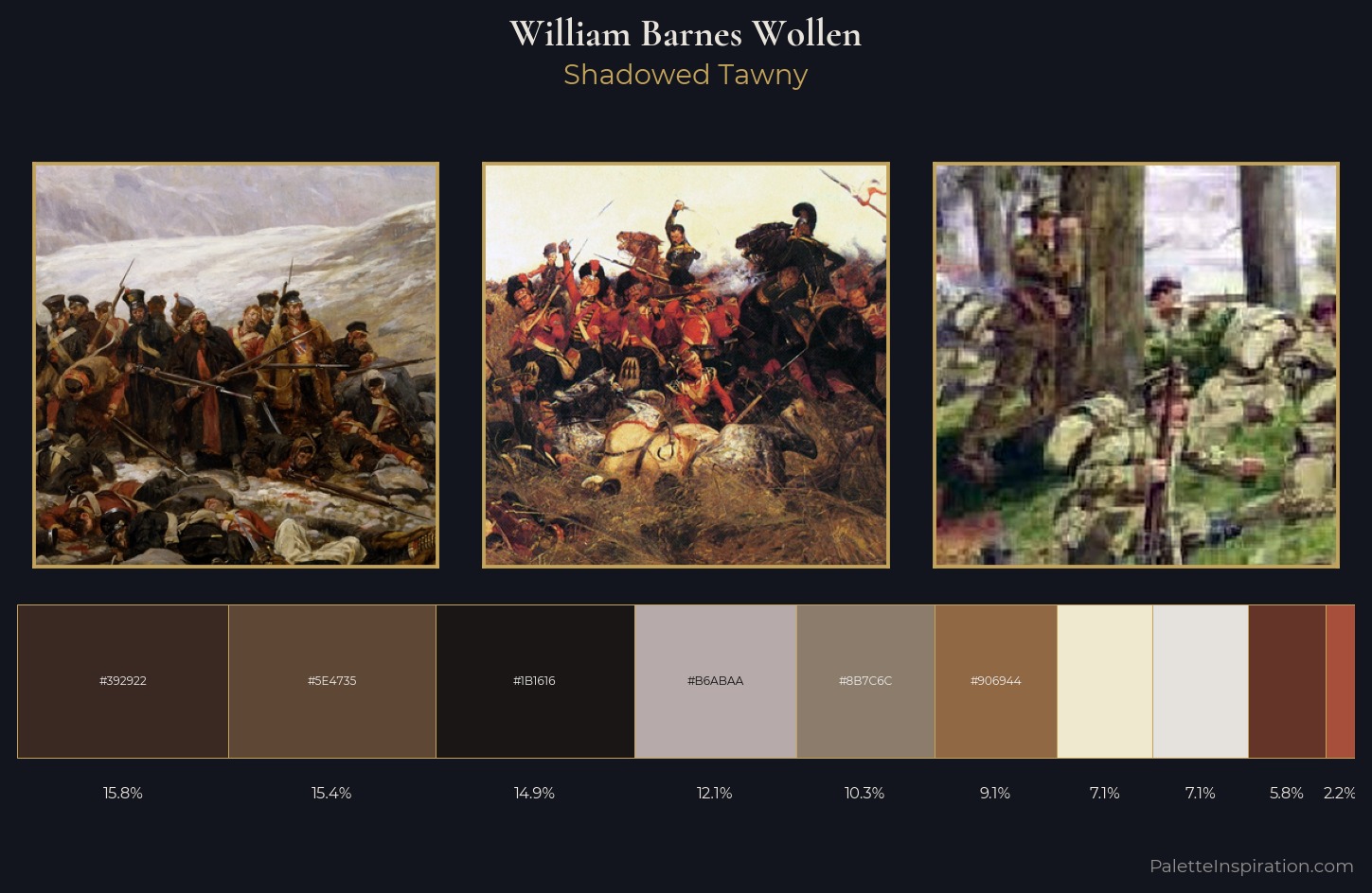 William Barnes Wollen Palette 3 — Shadowed Tawny