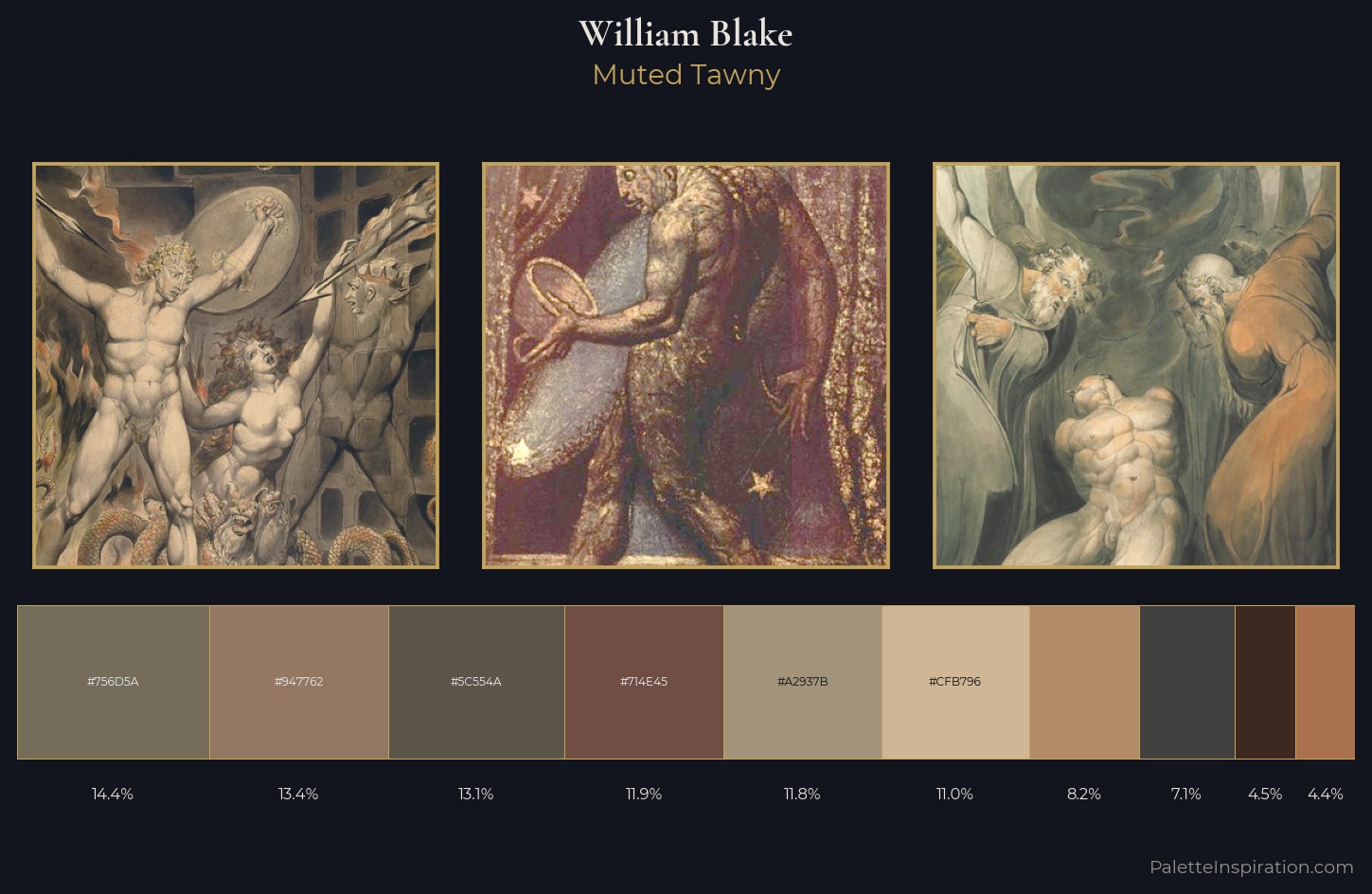 William Blake Palette 9 — Muted Tawny