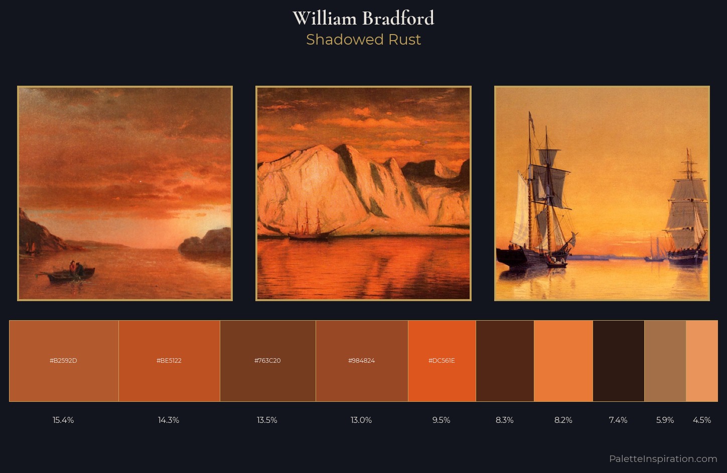 William Bradford Palette 8 — Shadowed Rust