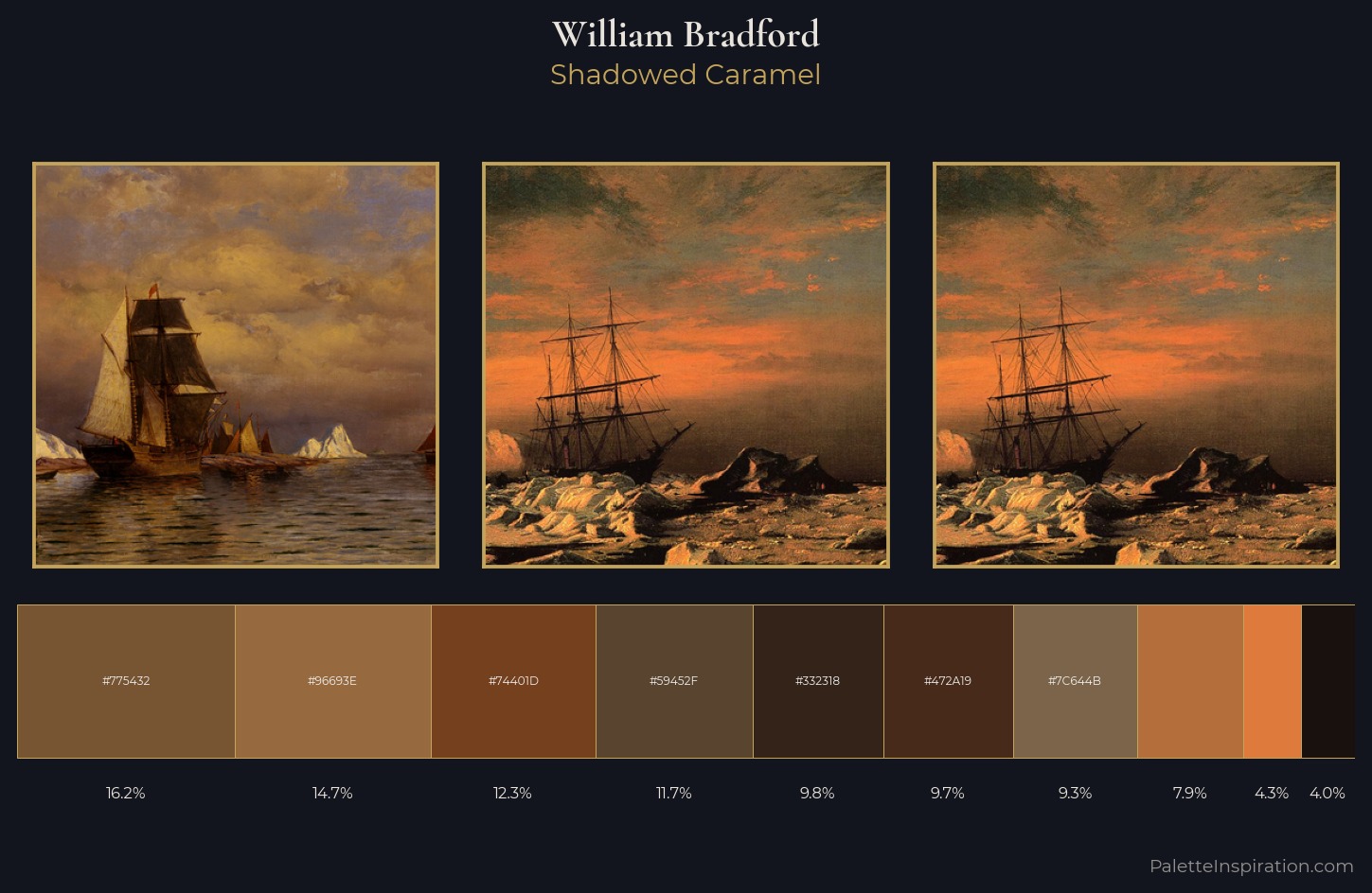 William Bradford Palette 12 — Shadowed Caramel