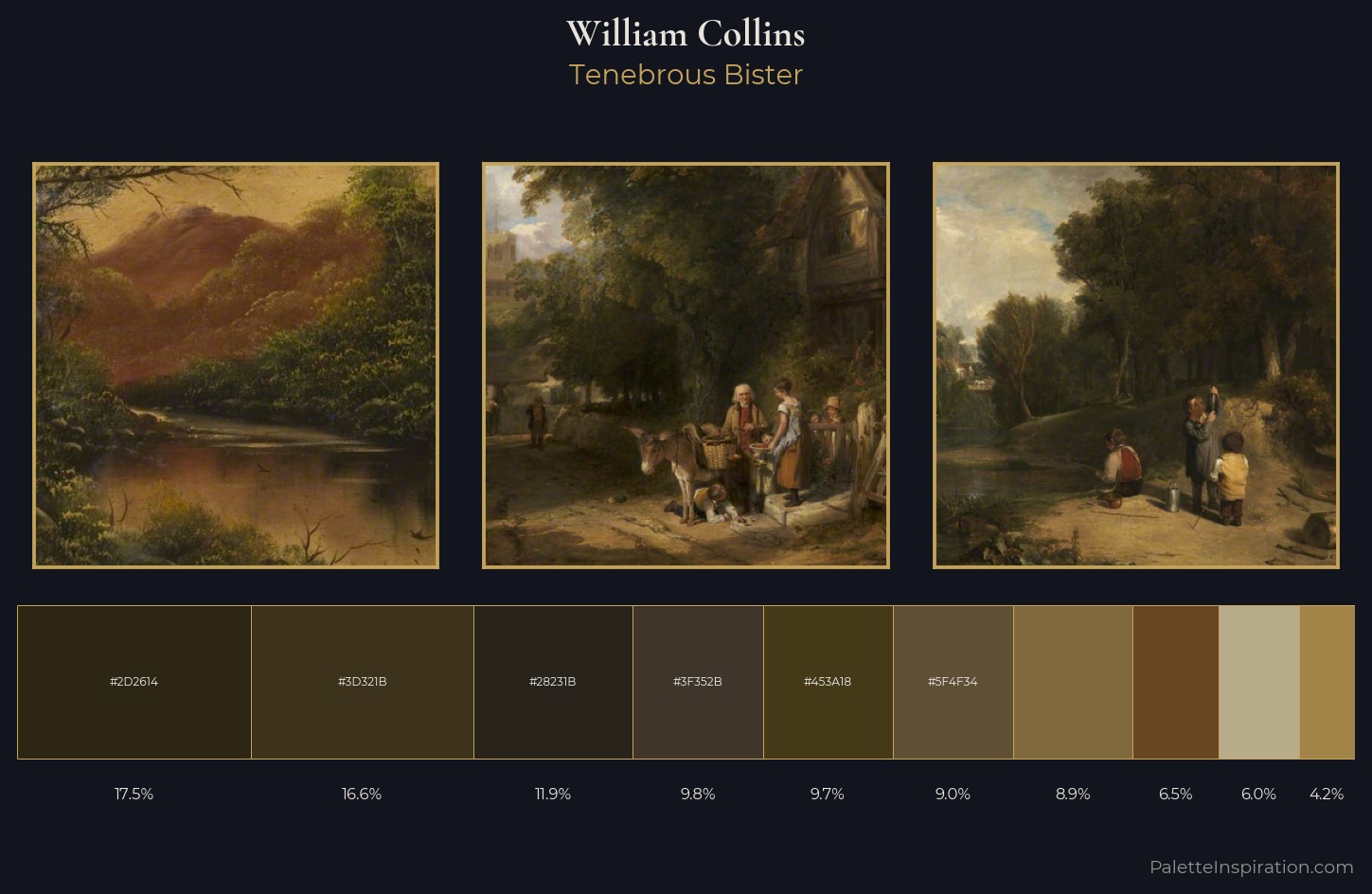 William Collins Palette 10 — Tenebrous Bister