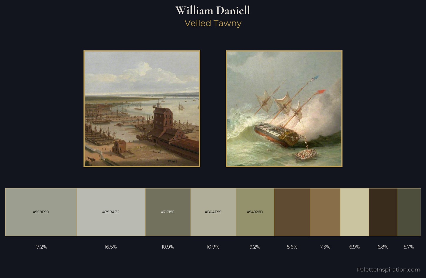 William Daniell Palette 1 — Veiled Tawny