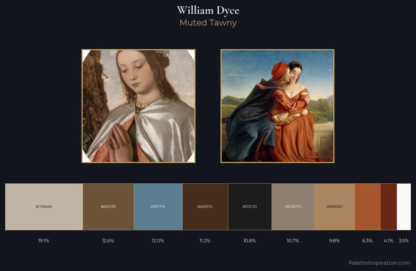 William Dyce Palette 3 — Muted Tawny